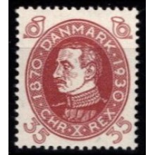 Chr. X. 60-års fødselsdag - 35 øre rødbrun - postfrisk.